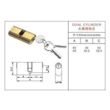 Cylindre standard avec clé à bouton Verrouillage de porte (CYLINDRE OVAL)